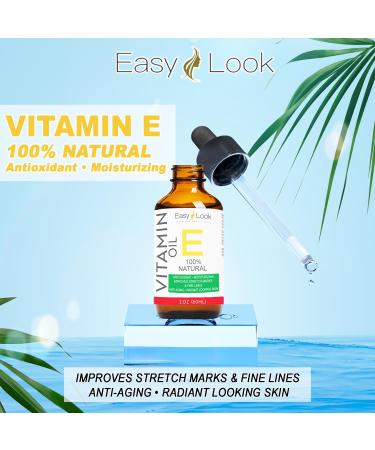Vitamin E Oil Serum - Antioxidant Moisturizing Anti-Aging Formula for Stretch Marks & Fine Lines | 100% Natural | 2oz - Buy Online on GoSupps.com