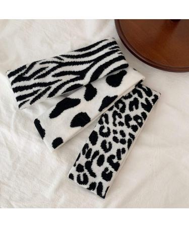 JSGHGDF Harajuku Women Knitted Headband Panda Elastic Wide Hairband Yoga Sport Stretch Headwrap Turban 2 - Buy Online on GoSupps.com