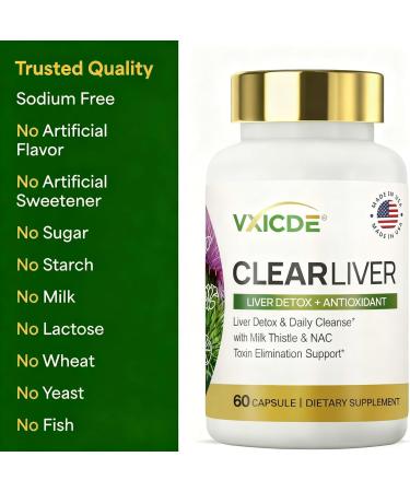 VXICDE 200 mg NAC with 100 mg Dandelion Root Per Serving - Supports Normal Detoxification Processes - Non-GMO Gluten-Free & Soy Free - 60 Capsules (30 Servings) - Buy Online on GoSupps.com