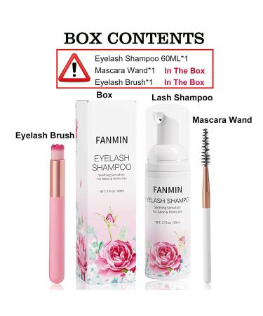 60ml Eyelash Extension Cleanser + Mascara Wand | Paraben & Sulfate Free Foaming Lash Bath for Extensions - Salon Quality Makeup Remover (2 Fl Oz) - Buy Online on GoSupps.com