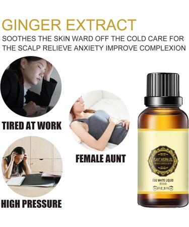 Slimming Oil - Ginger Oil for Weight Loss & Abdominal Massage - Lymphatic Drainage Fat Tissue Oil - Buy Online on GoSupps.com