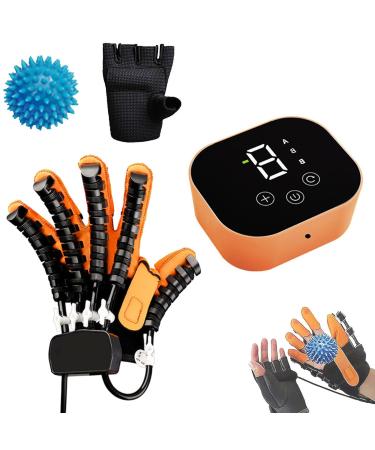 Upgrade Hand Rehabilitation Robot Gloves Finger Orthosis Adjustable Strength Rechargeable Finger Rehab Trainer for Hemiplegia Arthritis Dysfunction Recovery(Size:L Color:Left Hand) Large Left Hand