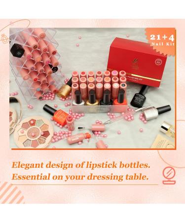 Lavender Violets 25 Pcs Gel Nail Polish Jelly desserts Colours Semi-glittery Blooming Gel Base Coat Glossy n Matte Top Coat Dotting Drawing Nail Brush Manicure Soak Off UV LED Varnish C408 - Buy Online on GoSupps.com