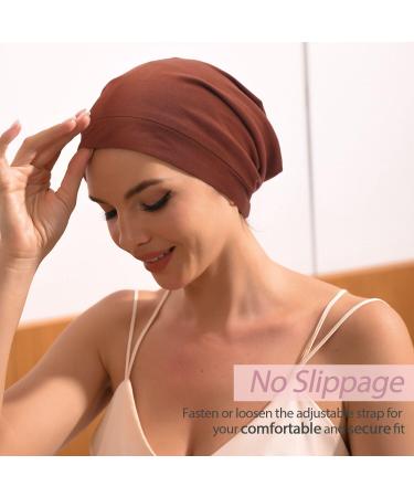 100% Mulberry Silk Lined Sleep Cap in Titian Red - Buy Online on GoSupps.com