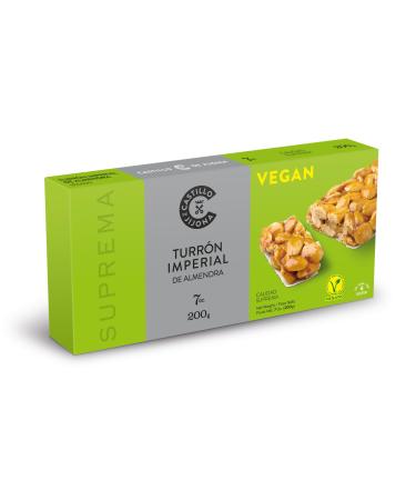 Castillo de Jijona Vegan Imperial Almond Nougat 200g - Vegan Nougat - Selective Almond - Gluten Free - High