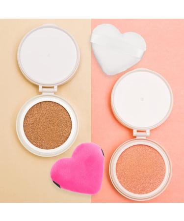 Beaupretty 18 pcs Heart Puff Face Sponge Set - Soft Makeup Applicators & Exfoliating Cushions for Women - Perfect for Loose Powder & Makeup Removal - Assorted Colors 6x5cm - Buy Online on GoSupps.com