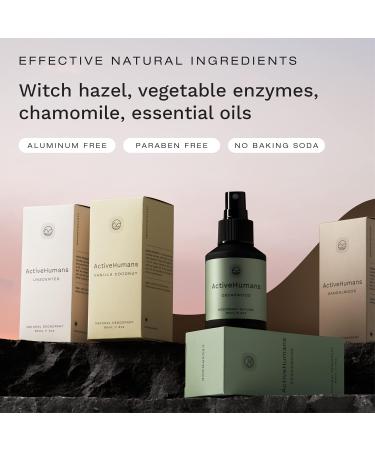 Natural Spray Deodorant For Men and Women | Vegan Baking Soda Free Aluminum Free Paraben Free | 100+ Day Supply (Sandalwood) - Buy Online on GoSupps.com