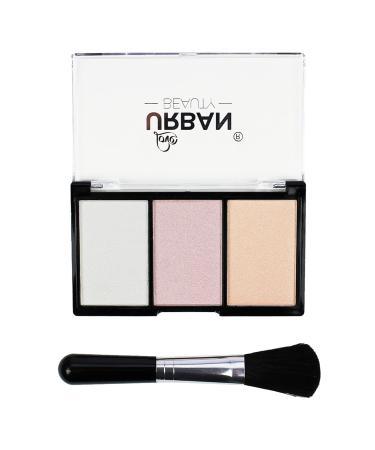 Love Urban Beauty Highlighter Palette - 3 Color Makeup Set for Women | Contouring & Highlighting Bronzer with Brush - Buy Online on GoSupps.com
