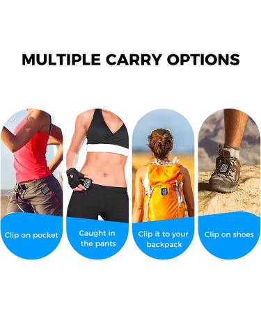 3D Pedometer for Walking - Large Digital Display Step Tracker with Removable Clip Lanyard, Black - Buy Online on GoSupps.com