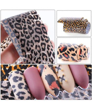 Beaupretty Nail Foil Transfer Sticker Leopard Print Nail Art Wrap Nail Adhesive Stickers for DIY Christmas 8Bottle(Mixed Color) Girl Stickers - Buy Online on GoSupps.com
