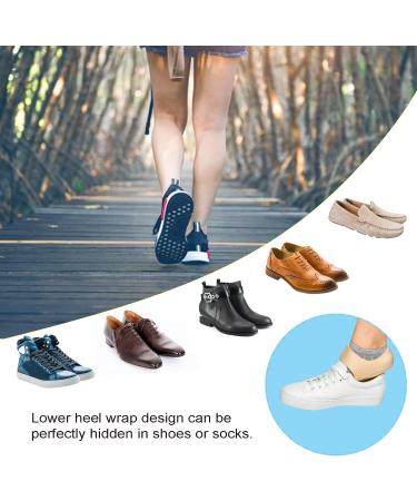 Heel Protectors Heel Cups (4PCS Beige) - Adjustable Breathable Support for Heel Pain, Plantar Fasciitis, Tendinitis, Heel Spur - Women's Heel Cushion for Aching Feet - Buy Online on GoSupps.com
