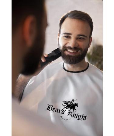 Beard Apron Hair Clippings Catcher for Shaving & Trimming - White - Buy Online on GoSupps.com