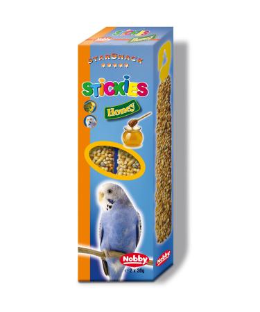 Nobby Stickies nibble sticks for parakeets honey 2 x 30 g pack of 8 (8 x 60 g)