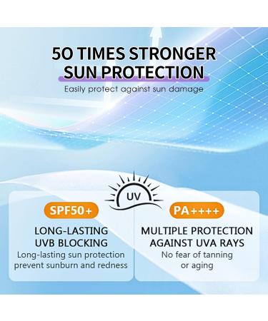 Sunscreen SPF 50+ Moisturizing Suncream SPF 50+ PA++++ Organic Sun Cream SPF 50 Face Sun Screen Long Lasting UVA/UVB Sun Protection Brightening Skin Tone Not Greasy 50g - Buy Online on GoSupps.com