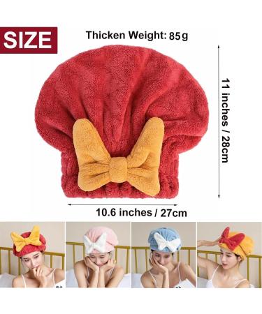 Buy 2024 Super Absorbent Microfiber Hair Towel Wrap - Quick Drying Cap for All Hair Types - Soft & Lightweight (Pink - Buy Online on GoSupps.com