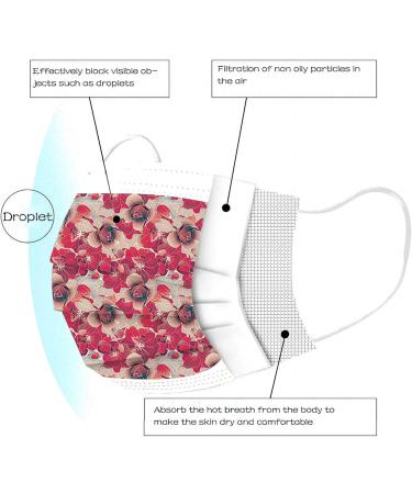 Lulupi 10-Piece One-Way Adult Flower Motif Mouth & Nose Protection - Elegant Breathable Bandana Mask Scarf for Women - Buy Online on GoSupps.com