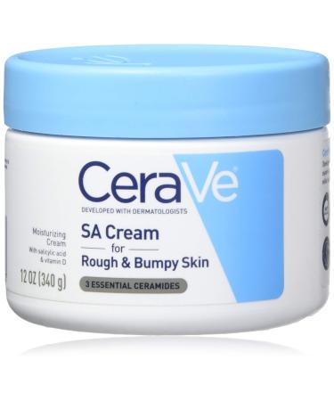 CeraVe Sa cream | 12 ounce | renewing salicylic acid body cream for rough and bumpy skin | fragrance free  12 Ounce