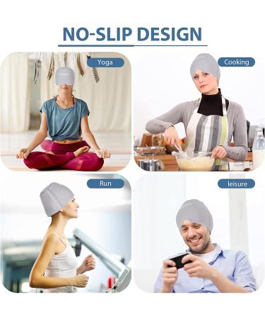 Headache Relief Cap - Migraine Hat for Cold & Hot Therapy - Gel Ice Pack for Headaches - Grey - Buy Online on GoSupps.com