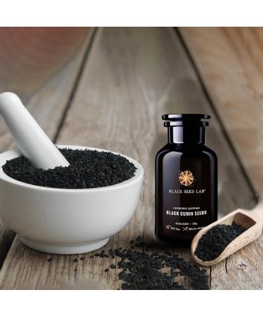 Luxurious Black Cumin Seeds 500g - Sourced Eqyptian Nigella Sativa Seeds | Packed in Beautiful Miron Violet Glass Apothecary Jar - Improve Overall Wellbeing | Made by BLACK SEED LAB in UK - Buy Online on GoSupps.com