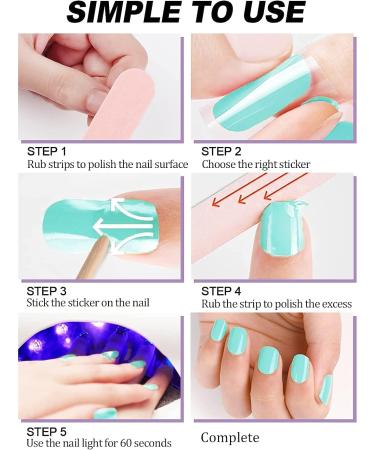 Kalolary 20PCS Nail Adhesive Wrap Gel Polish Strips - Solid White | Self-Adhesive Nail Wrap Stickers for UV/LED Lamp | Easy Cured Gel Nail Decals - Buy Online on GoSupps.com