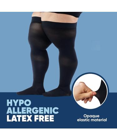 Buy Absolute Support Opaque Compression Stockings for Men - Class 2 (20-30 mmHg) - Black Graded Compression Socks for Varicose Veins & Lymphedema - 7XL - Buy Online on GoSupps.com