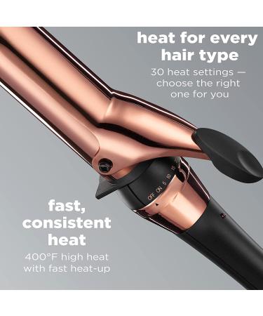 INFINITIPRO BY CONAIR Rose Gold Titanium 1.5-Inch Curling Iron - Black | Soft Waves for Medium to Long Hair - Buy Online on GoSupps.com