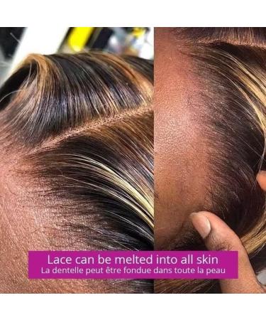 Bele Real Hair Wig Black Women 22 inch 180% Density Ombre 4/27 Body Wave Lace Front Wig - Buy Online on GoSupps.com