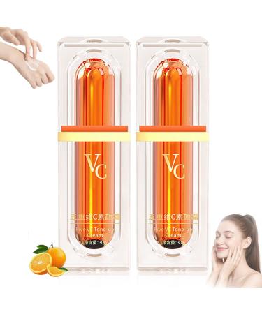 MENGZHIYINJ VitaminC Makeup Tone Up Cream Five VitaminC ToneUp Cream Moisturizing Brightening Concealer Natural Looking Finish Lightweight Long Lasting For Different Skin2PCS