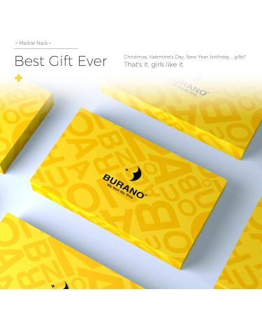 BURANO Marble Nail Gel Polish Set - 8 Colors Glitter Gel for Nail Art - Fall Winter Collection - Buy Online on GoSupps.com