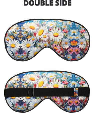Summer Floral Daisies Unisex Sleep Eye Mask - Soft Comfort Eye Shade for Travel Yoga & Shift Work - Buy Online on GoSupps.com
