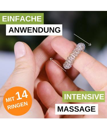Buy Dupore Premium Acupressure Ring 14er Set | Stress Relief Finger Massage Rings - Gold & Silver - Novelry 2024 - Buy Online on GoSupps.com