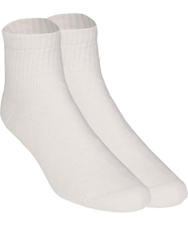 Nuvein Padded Low Cut Socks - 8-15 mmHg Light Compression Cushioned Ankle Length Sensitive Fit White X-Large - International Shipping Available - Buy Online on GoSupps.com