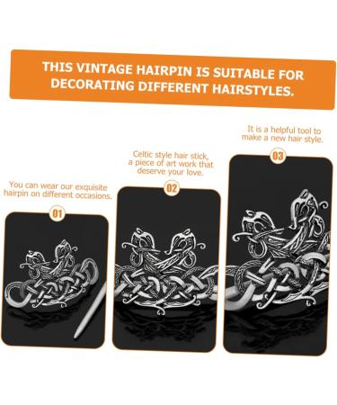 Angoily Viking Knot Hairpin Vintage Hair Accessories for Women Decorative Hair Clips for Women Bridal Hair Clip Chopstick Hair Womens Hair Accessories Miss Hair up Alloy Metal - Buy Online on GoSupps.com