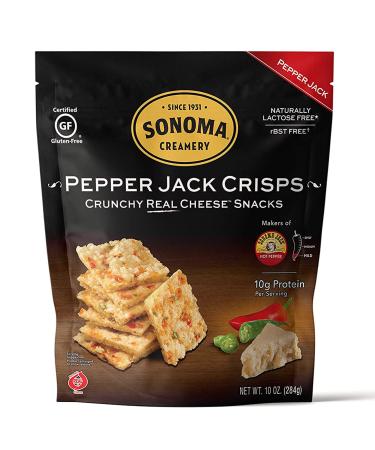 Sonoma Creamery - Cheese Crisps, Pepper Jack, 10 Oz (1 Count) | Savory Snack | High Protein | Low Carb | Gluten Free | Keto-Friendly Pepper Jack 10 Ounce (Pack of 1) - Buy Online on GoSupps.com