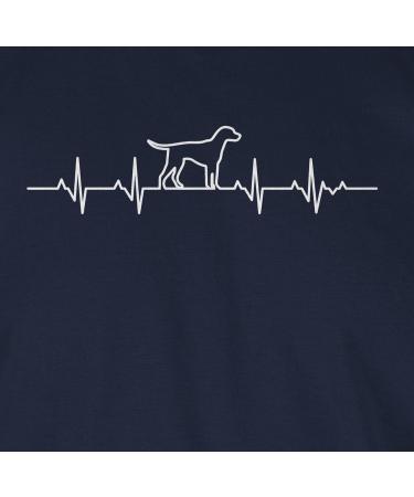 Shirtracer Women's Shirt | Heartbeat Dog 02 Design | Perfect Gift for Dog Owners | Navy Blue M - International Shipping Available - Buy Online on GoSupps.com