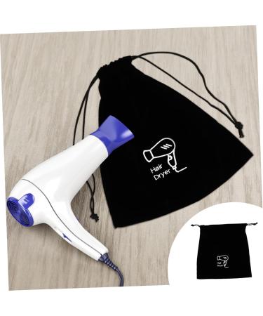 Healeved 15 Pcs Hair Dryer Storage Bag Hairdryer Hair Tool Organizer Makeup Bag Large Flannel Black - Buy Online on GoSupps.com