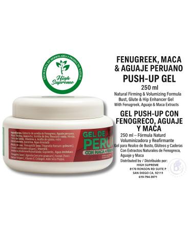 Aguaje Gel with Maca & Fenugreek 250 ml Bust & Glutes Enhancing for Women Toning & Firming Gel Natural Herbal Ingredients Skin Tightening & Nourishing(Aguaje con Maca y Fenogreco) - Buy Online on GoSupps.com