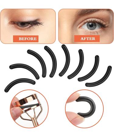 Abeillo 28pcs Eyelash Curler Refill Pads - Silicone Rubber Replacement for Universal Eyelash Curler (Black) - Buy Online on GoSupps.com