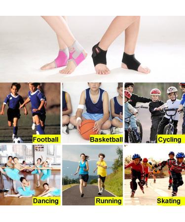 1 Pair Girls Boys Ankle Support Brace Compression Neoprene Ankle Strap Foot Wrap Protector for Strains Sprains Arthritis Ankle Tendon Pain Relief Recovery Exercises Basketball Ski Cycling Running Black EU 30-35 recommend Kids UK 1-2.5 - Buy Online on GoSupps.com