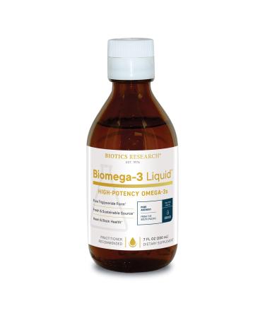 Biotics Research Biomega 3 Liquid Highly Concentrated Omega 3 Fish Oil Liquid Sustainably Sourced Traceable Pure 2490 mg of EPA DHA Omega 3 Fatty Acids per TSP 1040 mg DHA 7 Fl Ounces 200ml 40 SVG