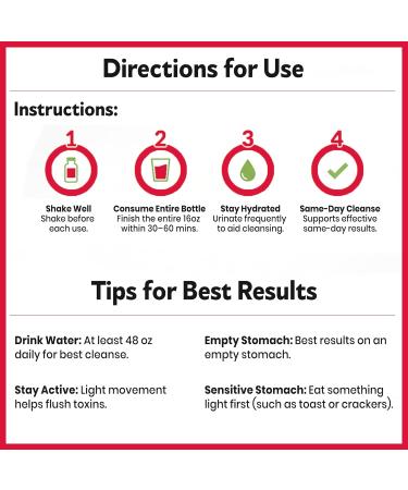 Herbal Clean Qcarbo16 Same-Day Detox Cleanse Drink (16 fl oz) - Tropical Flavor Full Body Cleanse* Detox Drink for Moderate Toxin Level* Vitamin B2 and Vitamin B12 for Men & Women - Buy Online on GoSupps.com