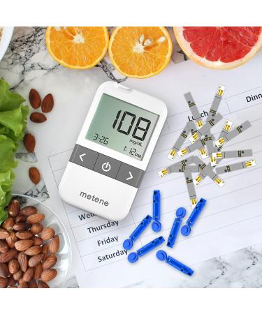 Metene AGM-513S Blood Glucose Monitor Kit - 100 Strips/Lancets, Test Kit with Lancing Device & Carrying Bag - No Coding - Buy Online on GoSupps.com