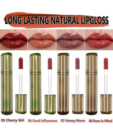 Lips Makeup Lip Gloss Plumper - Nude Glitter Glossier for Hydrating Plumping Moisturizing Glow, Long Lasting Waterproof Lip Stain - Liquid Lipstick (07) - Buy Online on GoSupps.com