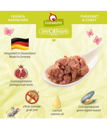 Granapet Delicatessen Fasan & Rabbits - Grain-Free Gourmet Wet Cat Food (6 x 200g) - Premium Quality for Discerning Cats - Buy Online on GoSupps.com