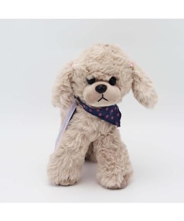 Heionia Teddy Dog Plush Toy - Kawaii Cuddly Pudel with Scarf | 20cm Gray Dog Gift for Kids & Girls | International Shipping Available - Buy Online on GoSupps.com