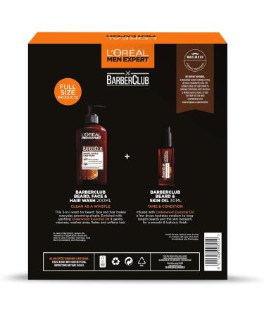L'Oreal Men Expert - Barber's Essentials Grooming Duo Gift Set Beard Oil & Beard Wash Gift Set for Men - Buy Online on GoSupps.com