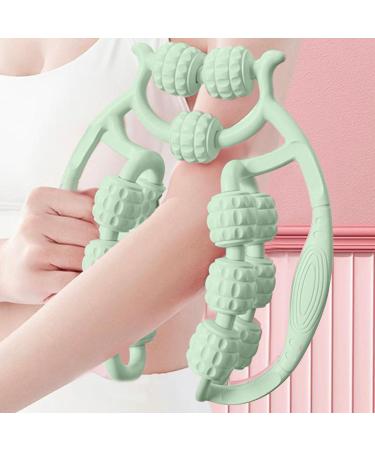 Adjustable 360-Degree Clamp Leg Massage Device - 15-Bike Non-Slip Muscle Relaxation & Calf Roller for Legs Neck & Arms | Indoor Sports & Yoga Equipment in Green - Buy Online on GoSupps.com