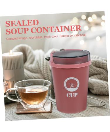 Alipis 3pcs Soup Cup with Spoon Lunch Flask Travel Soup Container Breakfast Spoon Soup Cup Portable Student 1 - Buy Online on GoSupps.com