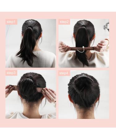 BOOBEES 4 Power Hair Bun Maker - DIY French Twist Donut Tool for Long Hair | Perfect Hair Bun Frisur Accessory - Buy Online on GoSupps.com