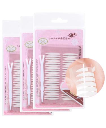 3 Packs Ultra Invisible Two-Sided Sticky Double Eyelid Tapes Stickers Medical-use Adhesive Fiber Instant Eyelid Lift Without Surgery Perfect for Heavy Saggy Hooded Droopy Uneven Mono-eyelids 80 Pair (Pack of 3)